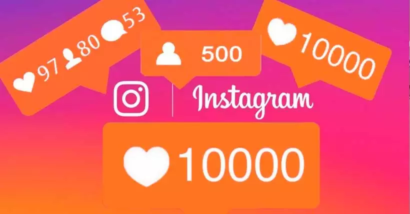 icones do Instagram representando muitas curtidas e interações.